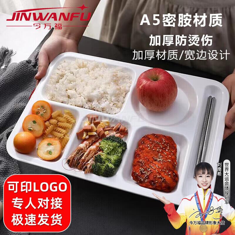 Jinwanfu Commercial Melamine 6-Compartment Meal Tray