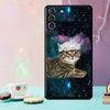 Cat in Space Phone Case For Samsung Galaxy S24 Ultra S20 S21 S22 S23 S25 Ultra S9 S10 Plus S24 FE Cover