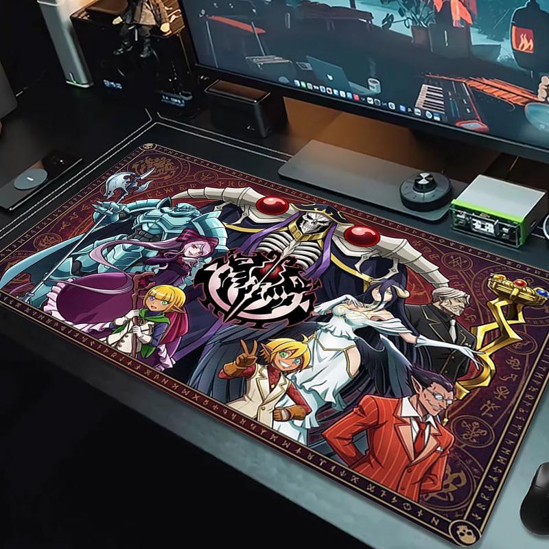 Anime Overlord Color Mouse Pad Large Gaming Table Cushion Non-slip Laptop Tablet Big Mousepad XXL Mat Mini PC Playmat With Lock Edge
