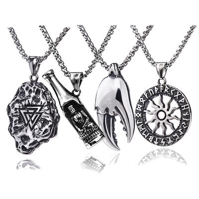 Trendy Hip Hop Street Dance Necklace Accessories Men's Nightclub Accessories Titanium Steel Necklace