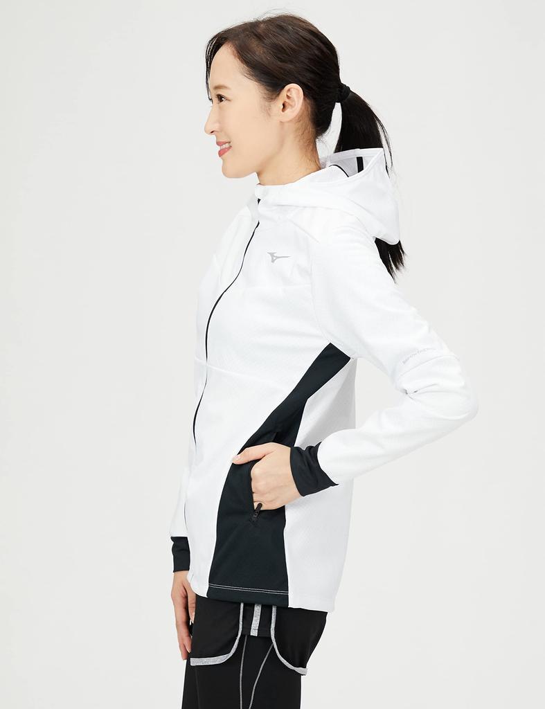 Mizuno Thermal Charge Aurora Running and Track Size M Women's Jacket, Reflective, Wear, J2ME2702, White,