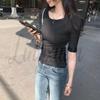 2026 Sexy Backless Short Sleeve T-Shirt - Women's Slim Fit Round Neck Top