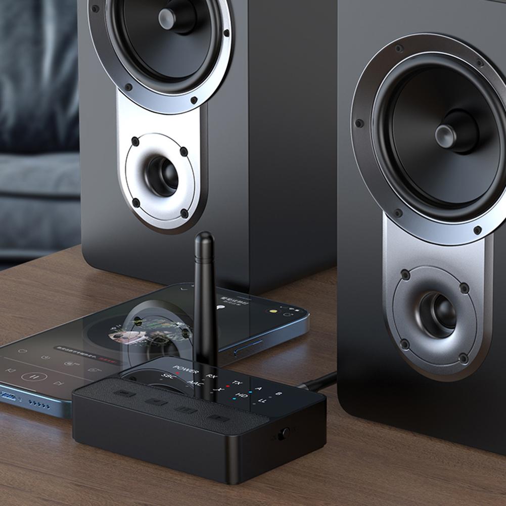 Bluetooth-Compatible 5.3 Wireless Stereo Receiver Transmitter 2 In 1 HIFI Stereo Adapter Stereo Music Adapter for Speaker TV PC