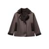 2023 Winter Women's European & American Style Lambswool Lapel Short Jacket