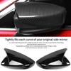 Pair Horn Style Side Mirror Cap Housing Protector Cover Fit for Mazda 3 Axela 2020Black