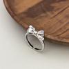 Sweet Heart Bow Adjustable Ring for Women - Girly & Elegant Jewelry Gift