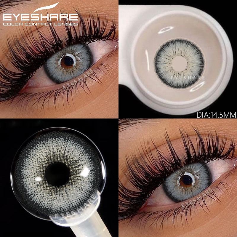 1 Pair New Colorful Contact Lenses for Eyes Blue Eye Lenses Beautiful Pupil Yearly Gray Lenses Cosmetic Green Contacts