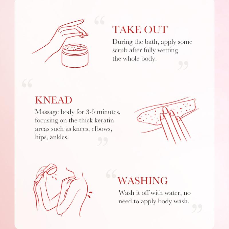 SADOER Cherry Exfoliating Cleansing Scrub, Cleansing Body Scrub