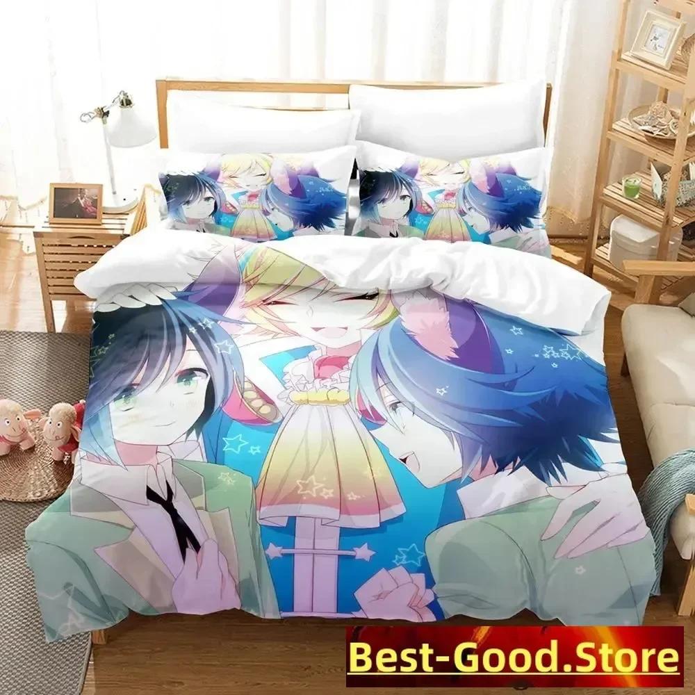 Show By Rock! Bedding Set Cartoon Anime Three-Piece Set Adult Kid Bedroom Duvetcover Sets 3D Kawaii Cute Girls