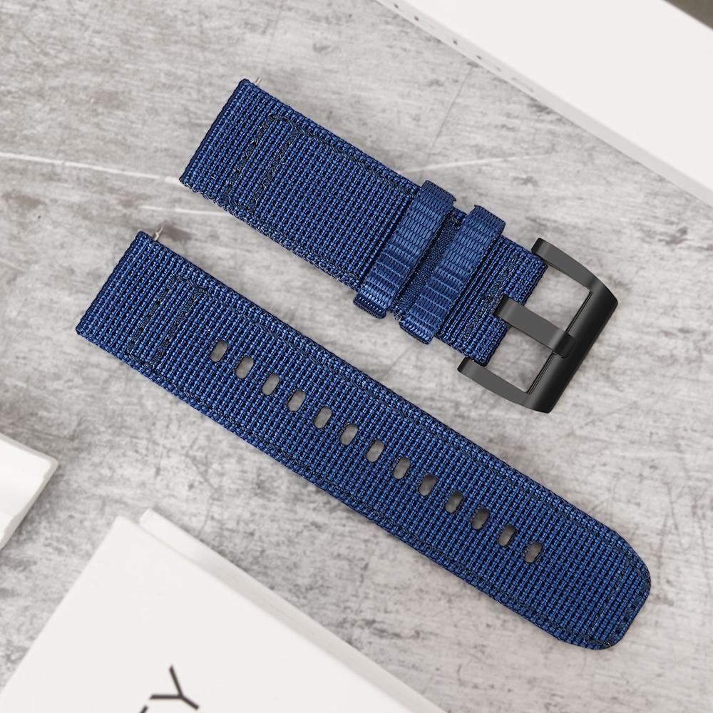 For Huawei Watch GT 5 Pro 46mm/Xiaomi Watch S4 Watch Band 22mm Nylon Woven Strap