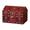Box Solid Wood with Lock and Key Vintage Design Creative with Hinged Lid Jewelry
