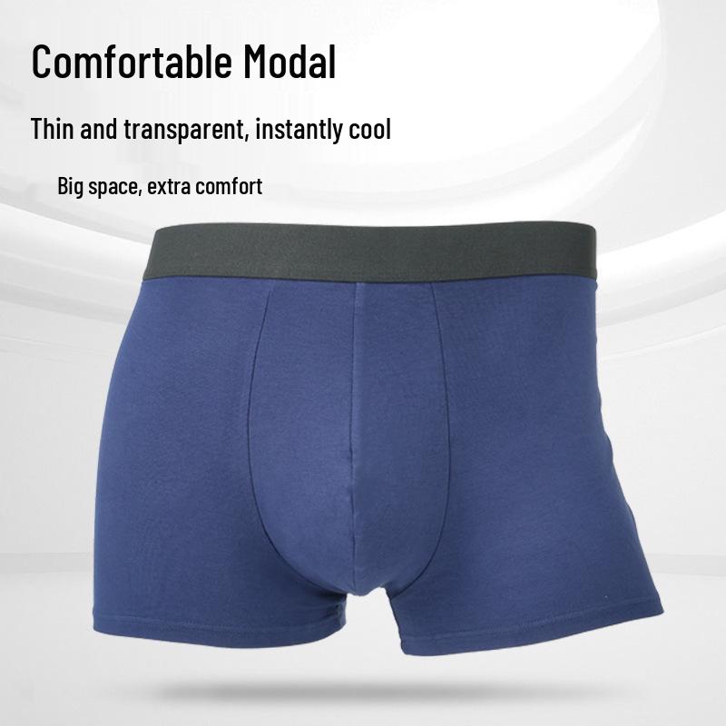 Pánské prodyšné boxerky 40S Modal s voštinovou U-tvarovanou kapsou