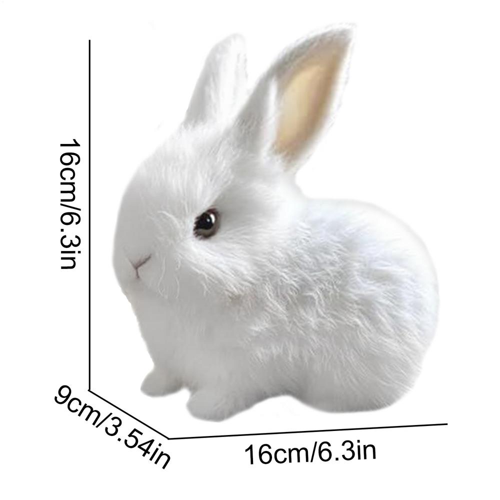 Realistic Bunny Interactive Plush Figure Toy Cute Stuffed Bunny Electronic Pet Realistic Rabbit Jumping Twitching Easter Gifts