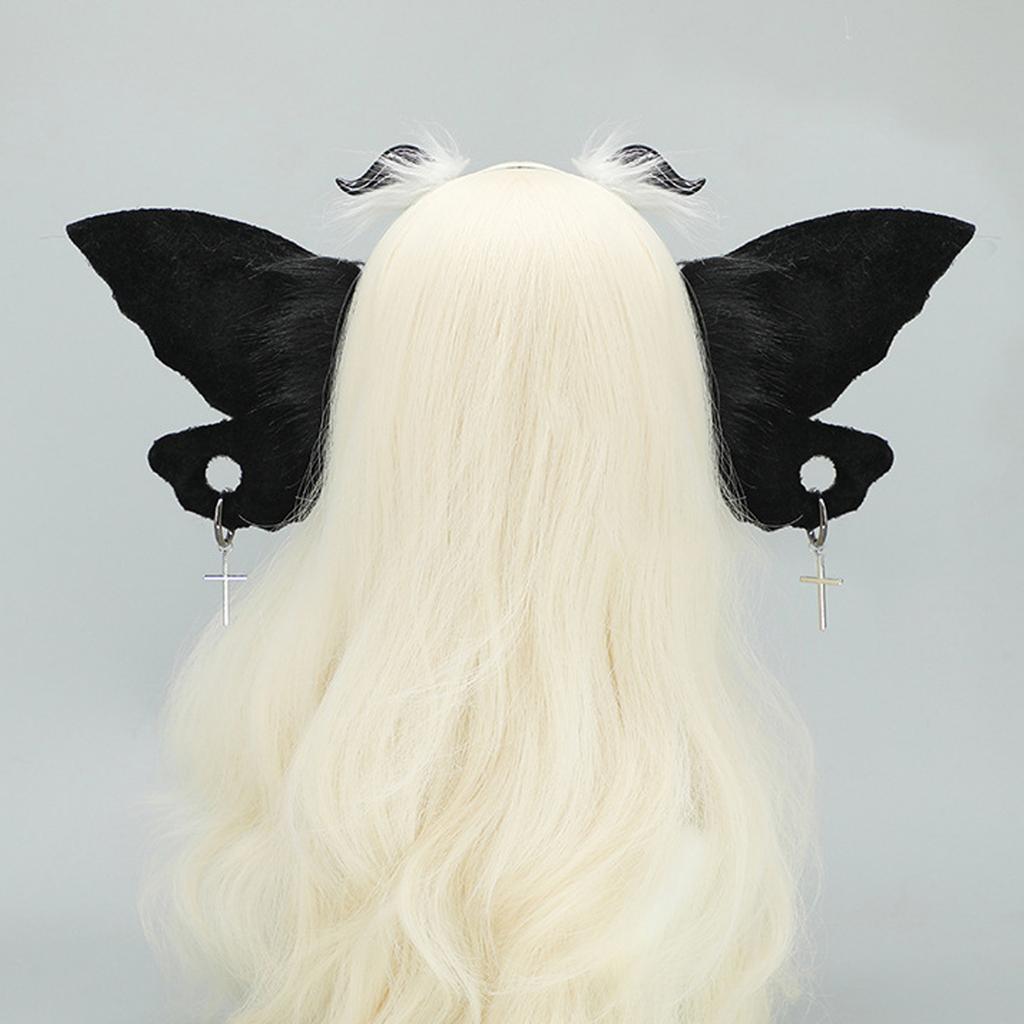 Furry Moth Theme Hairhoop Anime Character Cthulhu Costume Halloween Headwear Women Stage Performances Hairhoop for Party