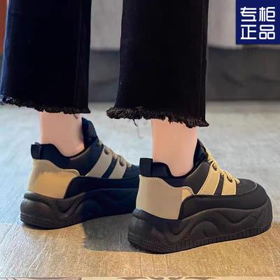 Platform Bread Cotton Shoes 2025 Autumn and Winter New Versatile Student Soft-soled Casual Board Shoes Women's Velvet Thickened Board Shoes
