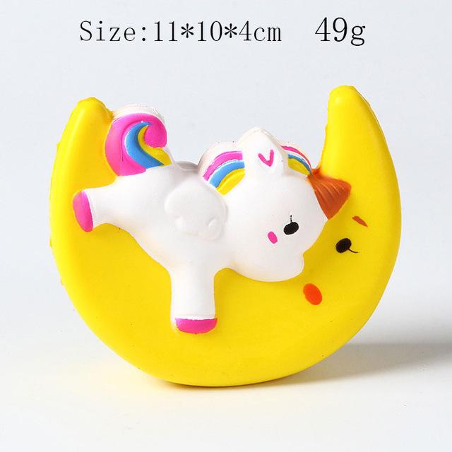 Starry Sky Ice Cream & Unicorn Squishy Stress Relief Toy 10cm