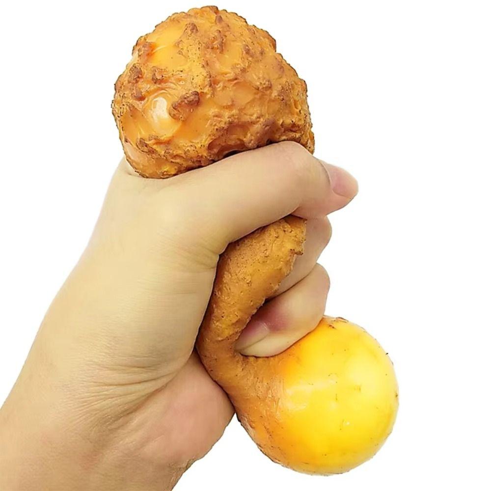 Slow Rising Fried Chicken Squishy Extra Large Sensory Fidget Ball Food Squeeze Toy Party Favors