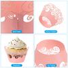 50 Pack Cupcake Wrappers Paper, Baking Cups Standard Cloud Decoration for Anniversary Birthday Weddings and Parties, Pink