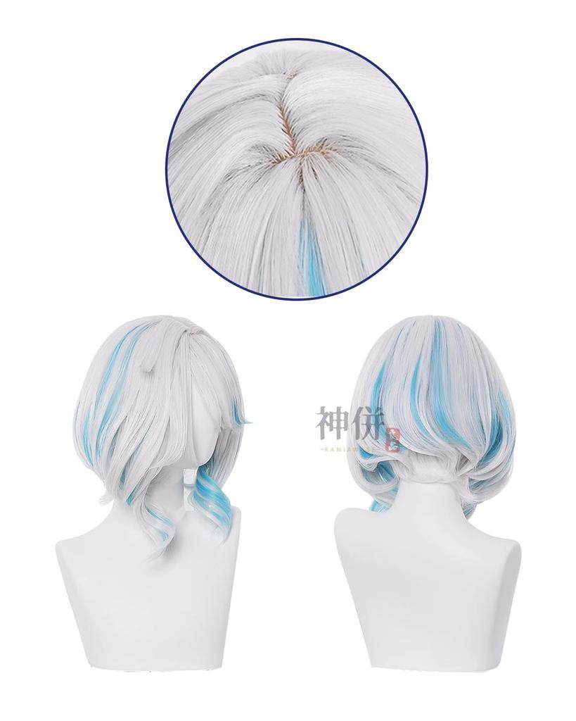 Furina Cosplay Svart Vanngudinne Genshin Impact Cosplay for Kulturelle og Sceneopptredener Parykkstørrelse Parykk, Focalorus, Kostyme, Voksen, Festivaler,