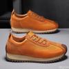 Sapatos masculinos da moda primavera outono populares retrô versátil casuais confortáveis masculinos de sola grossa resistentes ao desgaste modernos sapatos esportivos