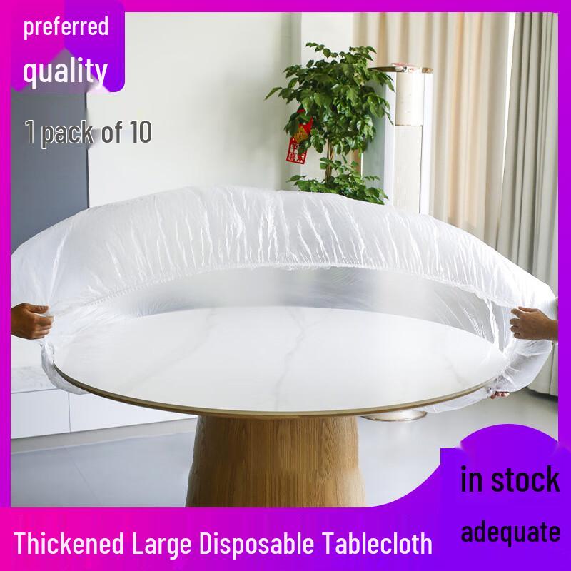 

DYMAYKI Disposable Plastic Tablecloths (10-Pack)