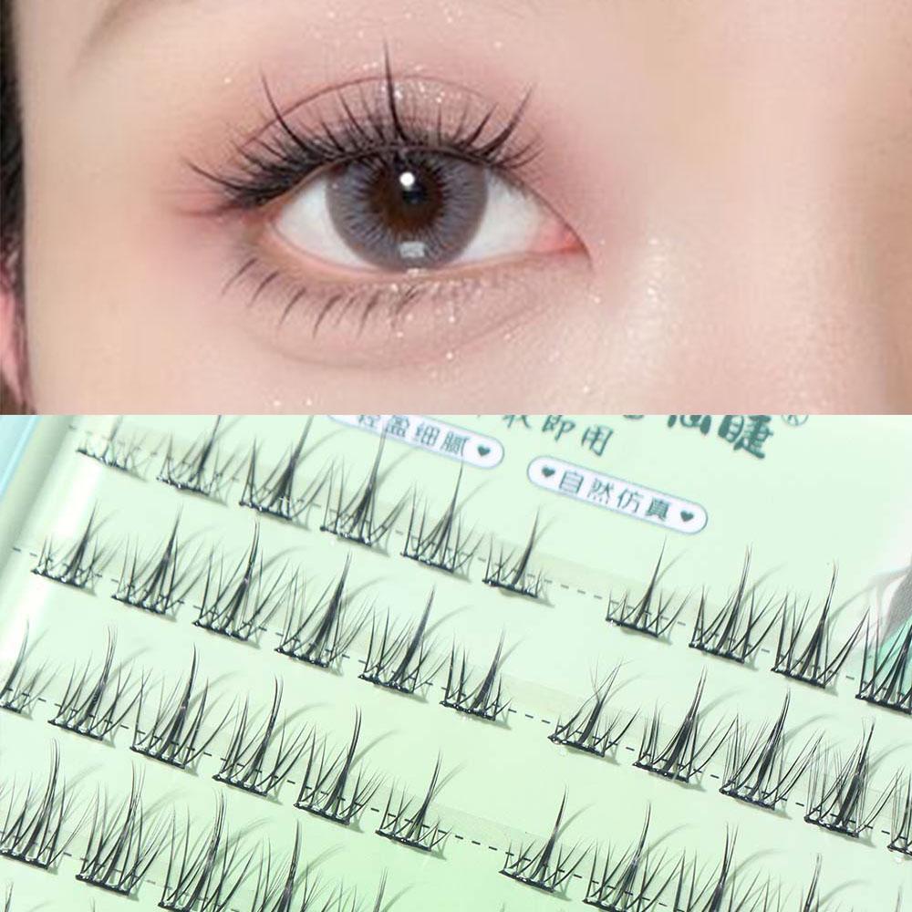 

Comic Eye Glue Free Fake Eyelashes Curled Cluster False Lashes Individual Fake Eyelashes Make Up Style B