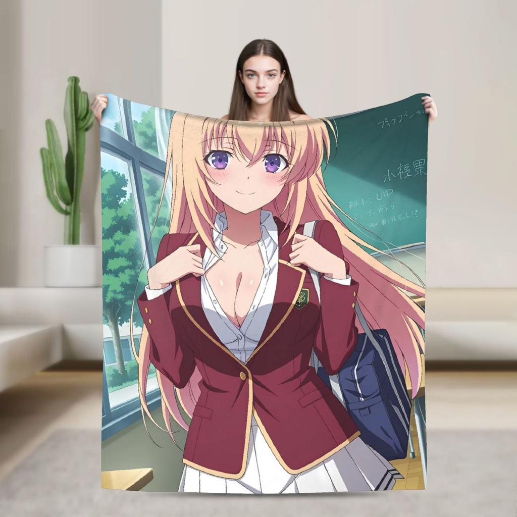 High School DxD  Blanket Quality Warm  Bedding Throws Winter Girls Boys Couch Bed Funny Bedspread
