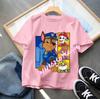 New PAW Patrol Children's Cotton Short-Sleeved Boys' Sports Shirt Girls' Casual Top Cartoon Print Summer T-Shirt Cartoon Print