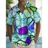 Moon Star Hawaiian Shirt Men Women Fashion Casual Hawaiian Sea Shirts Short Sleeve Button Blouse Festive Holiday Tops