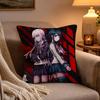 Anime KWaii DDanganronpa Pillow Case Soft Plush Cushion Cover Double Print and Invisible Zipper for Sofa Home Car Use