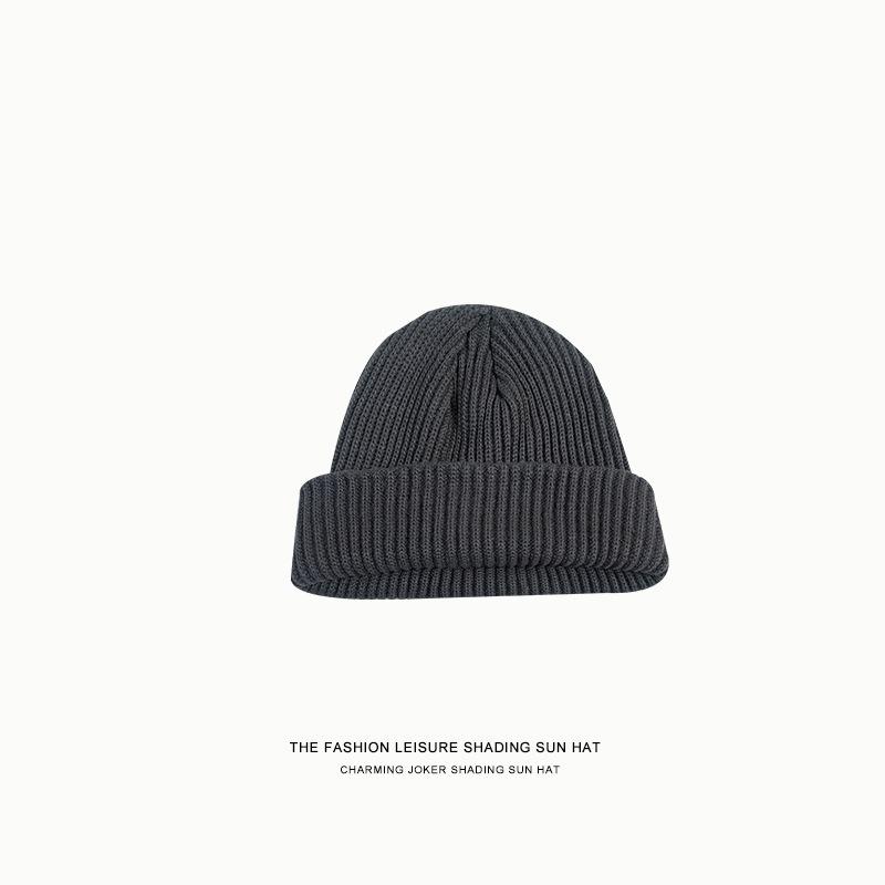 Big board knitted hat hip hop wool hat autumn and winter cold hat men show small face warm yuppie hat