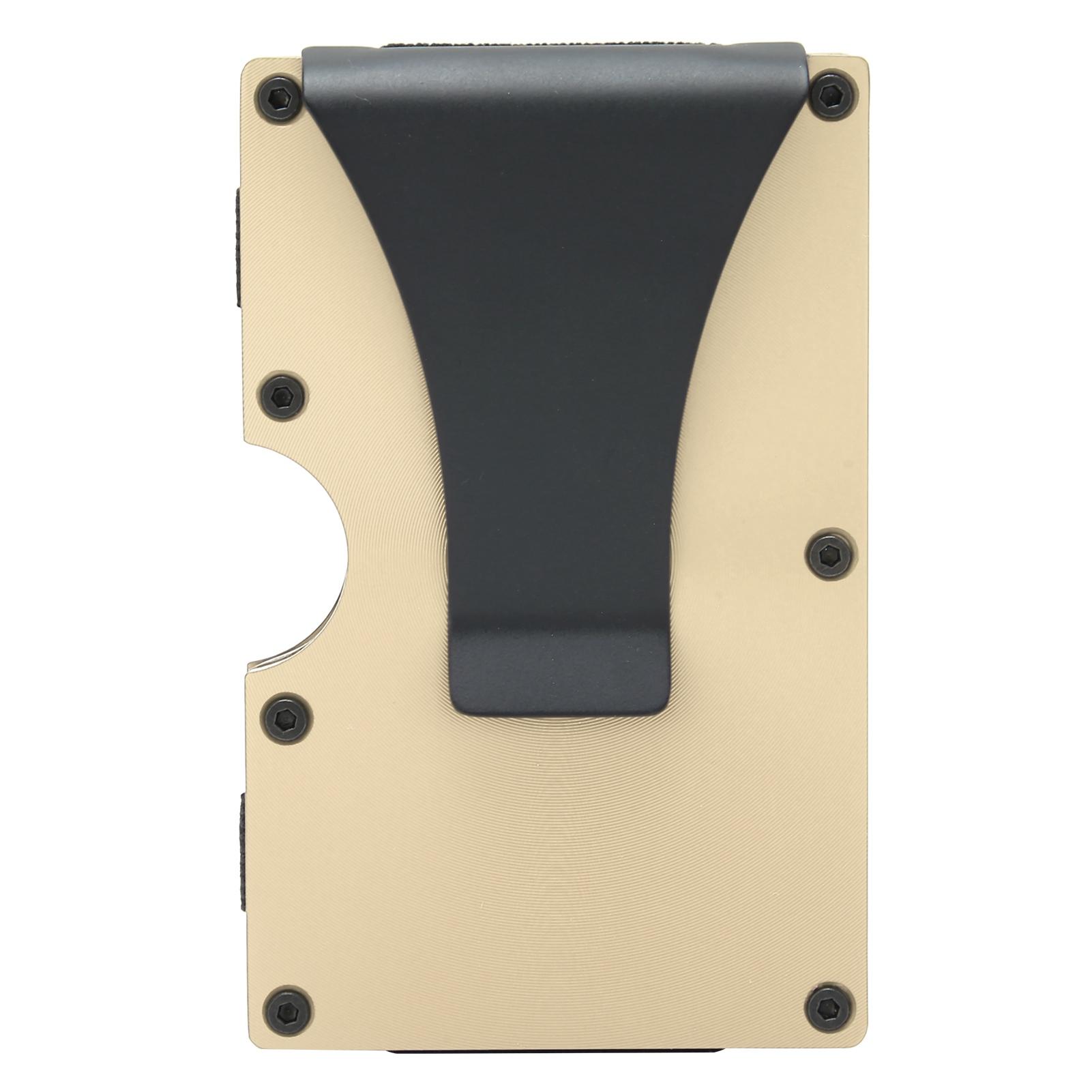 

Простой держатель для визитных карточек с зажимом для денег из нержавеющей стали, мужской кошелек, подарок(Черный х 11#)