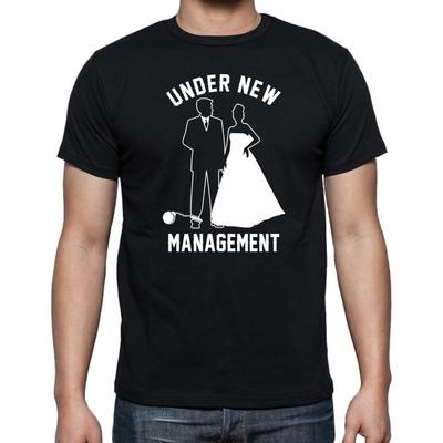 Funchious Under New Management Funny Wedding Bachelor Party Novelty Tee Men's T-Shirt