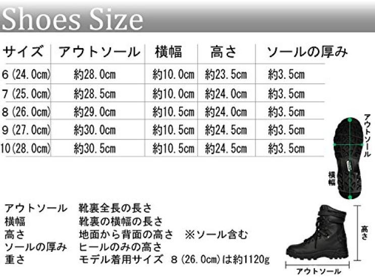 Eight 8 US Military Combat PU Tactical Military Size (eight) Boots, Leather, Boots, 10, Approx. 28.0cm