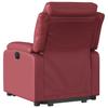 Electric Recliner Chair with Rising Function Burgundy Artificial Leather