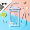 Touch Screen Water Bag Cute Waterproof Phone Pouch with Floating Airbag And Lanyard, Clear PVC Cellphone Dry for Swimming Beach Portable Case