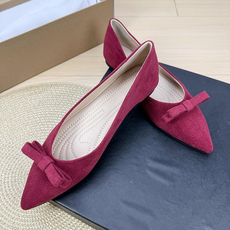 Fashion Flat Shoes for Women Spring Autumn 2025 New Shallow Mouth Butterfly Bow Plus Size Women's Shoes 42 43 44 Loafers Zapatos Mujer