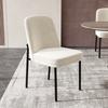 Dining Chairs Set of 2, with Thickened Seat Cushions and Metal Legs, Suitable for Dining Room, Living Room and Cafes, Black Frame, Velvet, Beige
