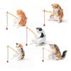 KALOLINNA Fishing Cat Kitten Fishing Realistic Cat Fishing Miniature Hanging Soothing Decor for Fish and Offices 5-Piece Set, Figurines, Resin,