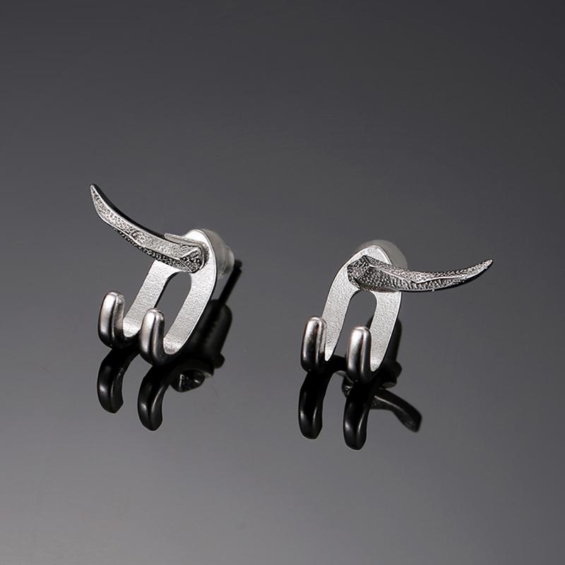 New Punk Earring For Men Detachable Dual Purpose Stud Earrings Prong Ear Charms Fashion Jewelry
