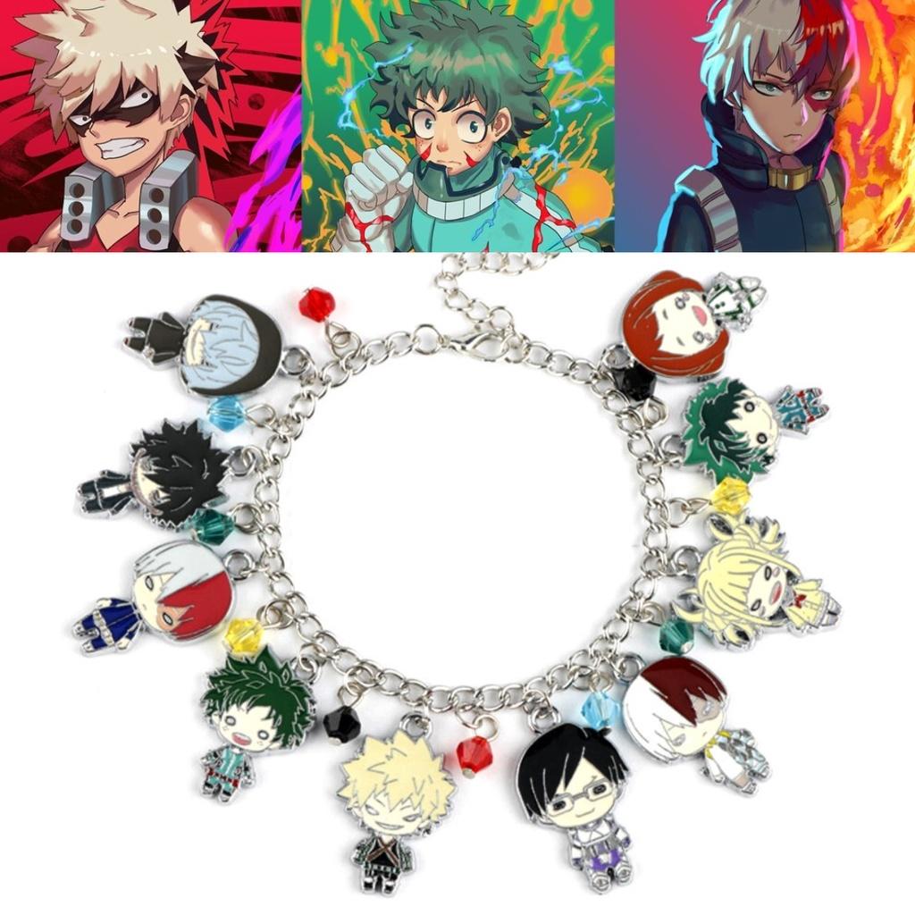 Alloy Cartoon Character Bracelet Set Unique My Hero Academia Accessories