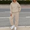 Fall Casual Tracksuit 2 Piece Set Women Long Sleeve Pullover Hoodies And Sweatpants Lounge Wear with Pocket
