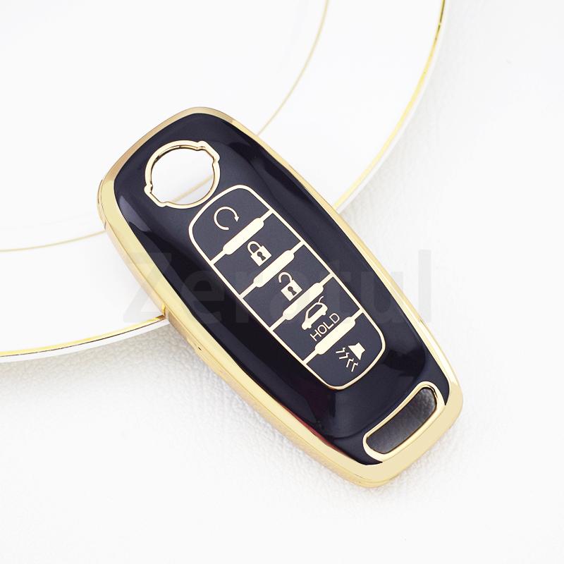 4/5 Buttons Auto Shell Fob Holder For Nissan X-Trail T33 Kicks Qashqai J12 Juke Teana Altima Ariya Tpu Car Key Case Cover Bag