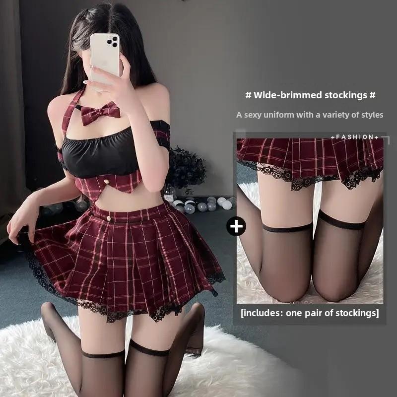 Sexy Student Uniform Temptation Underwear Role Play Erotic Nightwear JK Mini Skirt Cosplay Costume Kawaii Schoolgirl Uniform