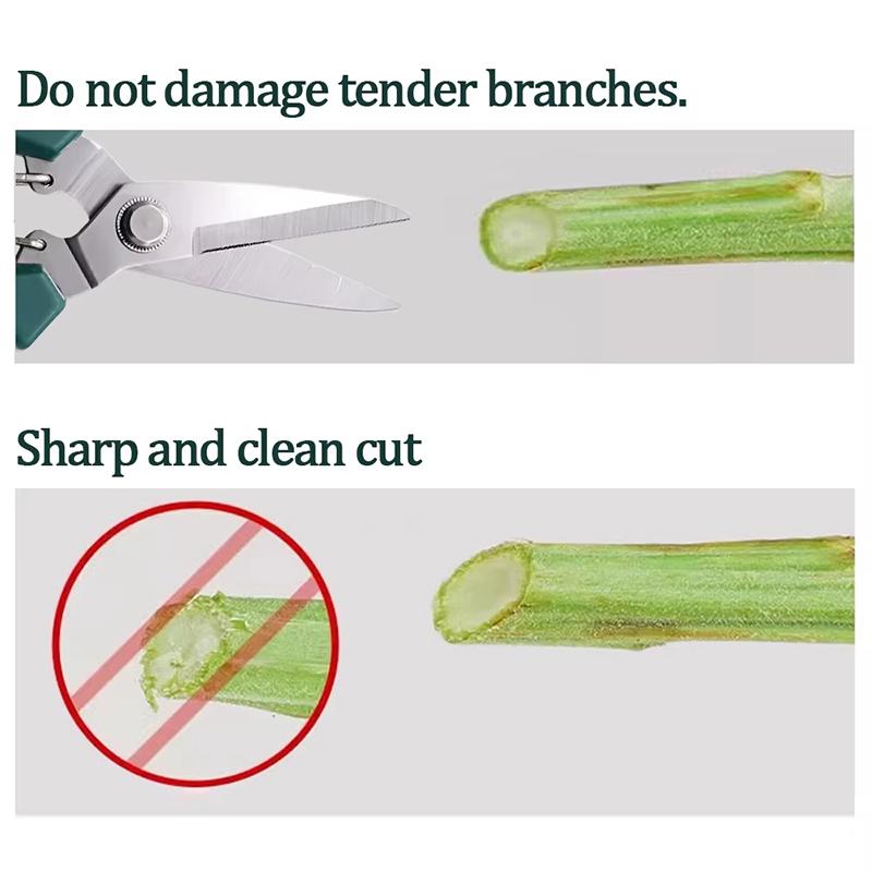 26 Garden Scissors Straight Head Pruning Shears Non-slip Handle Stainless Steel Outils Manuels Household Bonsai Pruing Scissors