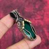 Faceted Zambian Emerald Pendant Copper Wire Wrapped Gemstone Pendant Handmade Pendant Antique Copper Jewelry Gifts for Her Wire Wrap Jewelry