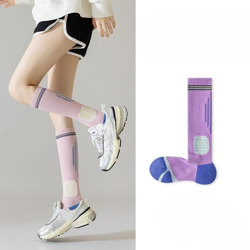 Women Spring and Autumn Yoga Jump Rope Sports Outdoor Cycling Pressure Long Leg Socks