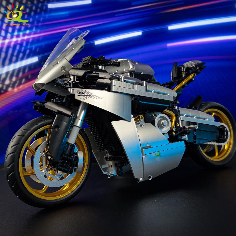 1641Pcs 1:5 Moc Motorcycle Model Building Blocks Technical Motorbike Bricks Toy For Adult Moto Collection Ornaments
