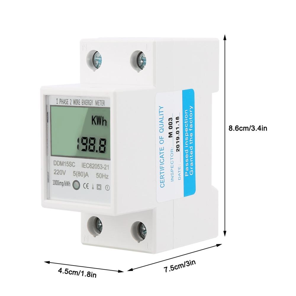 DDM15SC KWh Meter 5-80A Digital Energy Meter Precision Metering Energy Meter Energy Monitoring