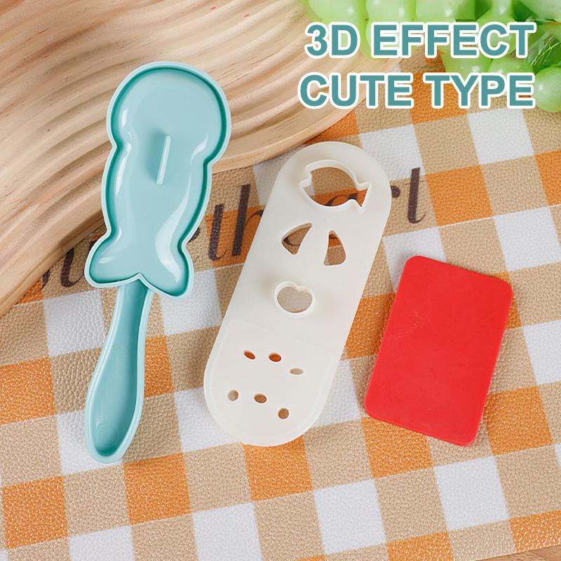 1Set Cute Sea Lion Sushi Rice Mold Decor Cutter Sandwich Diy Tool Japanese Rice Ball Sushi Bento Seaweed Mold Outdoor Tableware